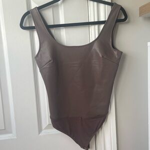Brown Leather Body Suit